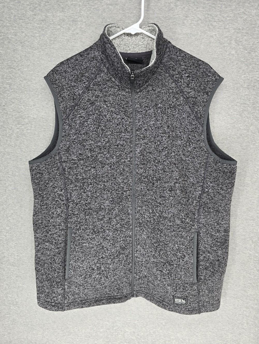 Eddie Bauer Gray & Black Heathered Radiator Vest Full Zip Men's XL Hiking